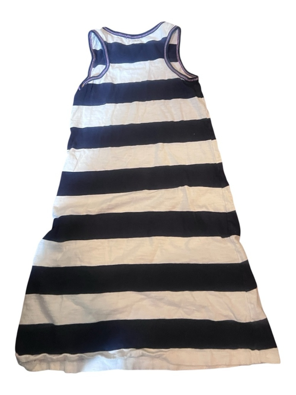 Crewcuts Navy and White Sleeveless Striped Dress size 6 - Picture 2 of 3